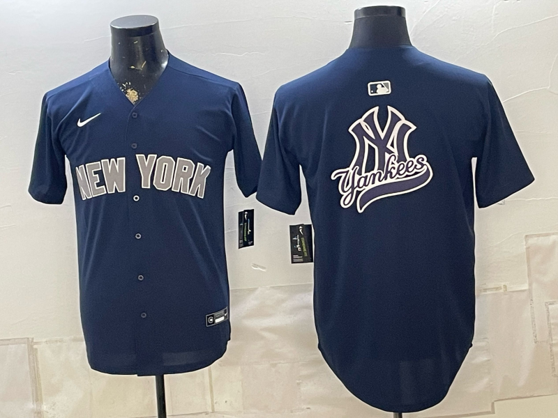 Men 2026 New York Yankees blank blue Nike MLB Jersey 0829124